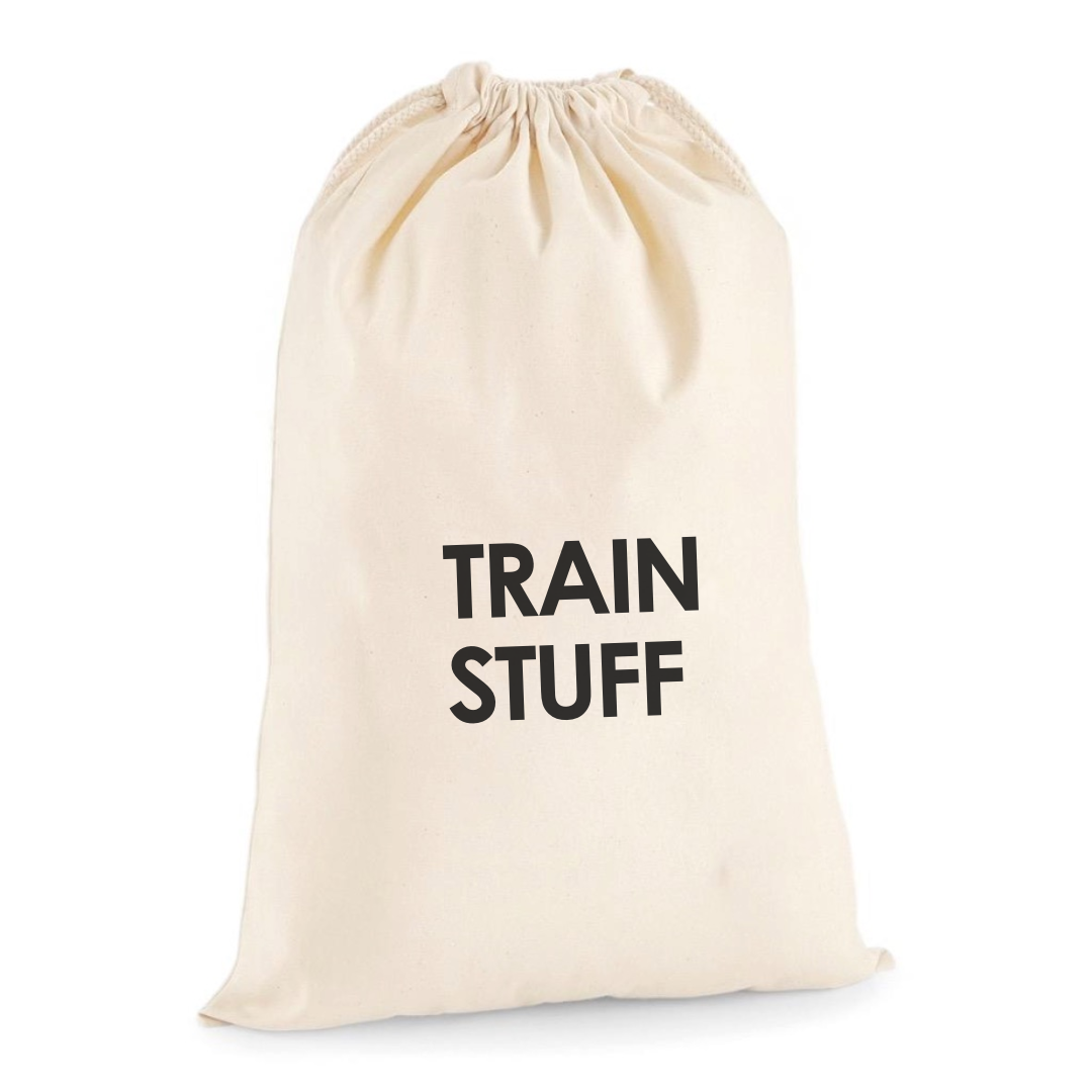 TRAIN STUFF DRAWSTRING BAG