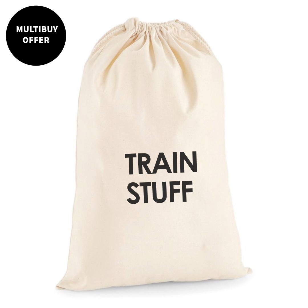 TRAIN STUFF DRAWSTRING BAG