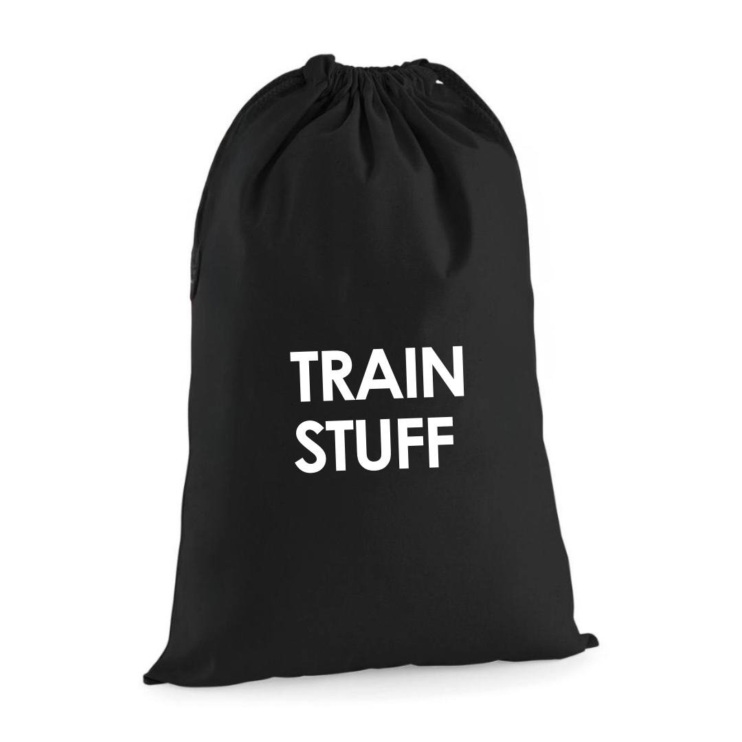 TRAIN STUFF DRAWSTRING BAG