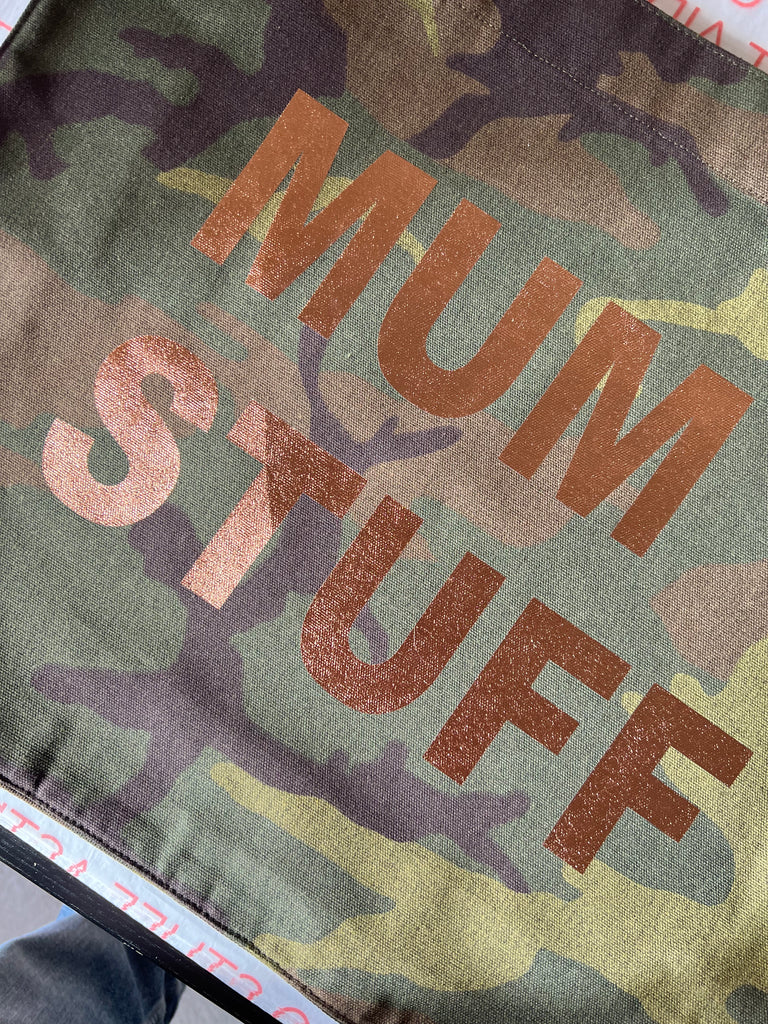 PERSONALISED CAMOUFLAGE TOTE WITH BRIGHT PINK PRINT – My Bags Of Stuff