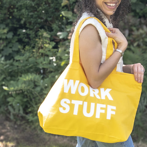 PERSONALISED BRIGHT YELLOW TOTE BAG