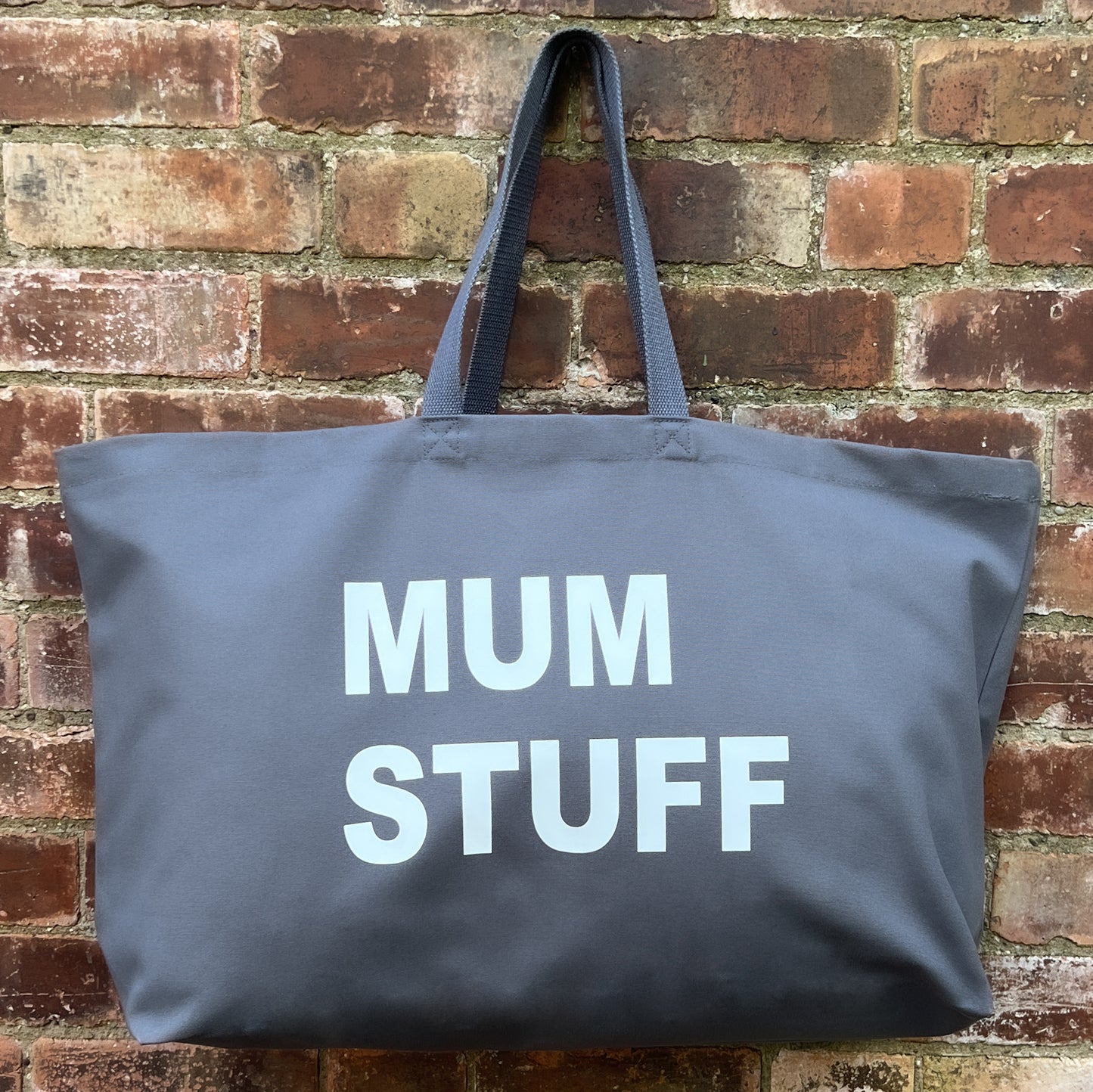 PERSONALISED DARK GREY EXTRA LARGE TOTE BAG